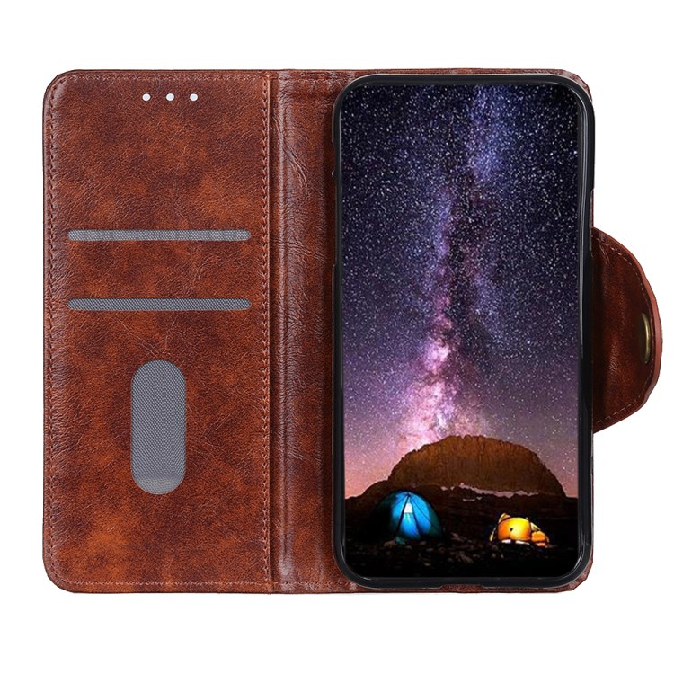 Wallet Stand Flip Leather Phone Cover for Samsung Galaxy S20/S11e - Brown-6