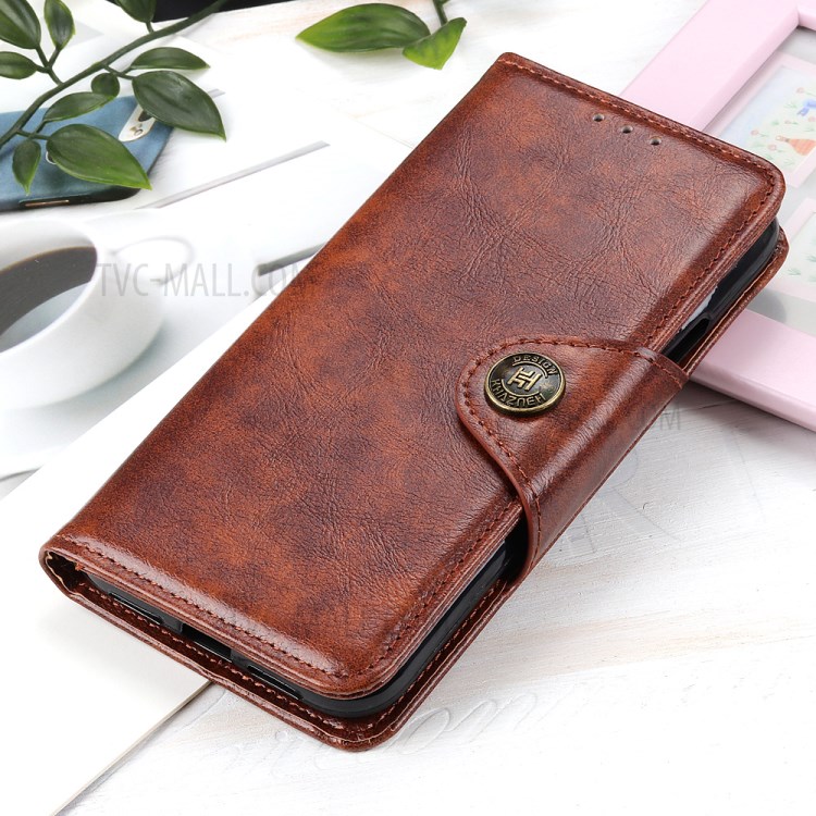 Wallet Leather Stand Case for Samsung Galaxy S20 Plus / S11 - Brown-9