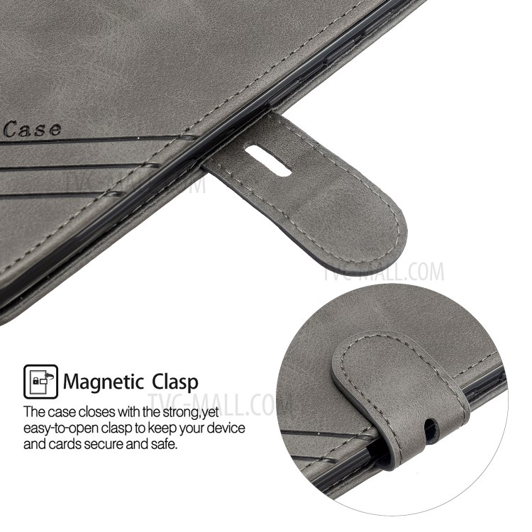Wallet Leather Stand Case for Samsung Galaxy A51 - Grey-8