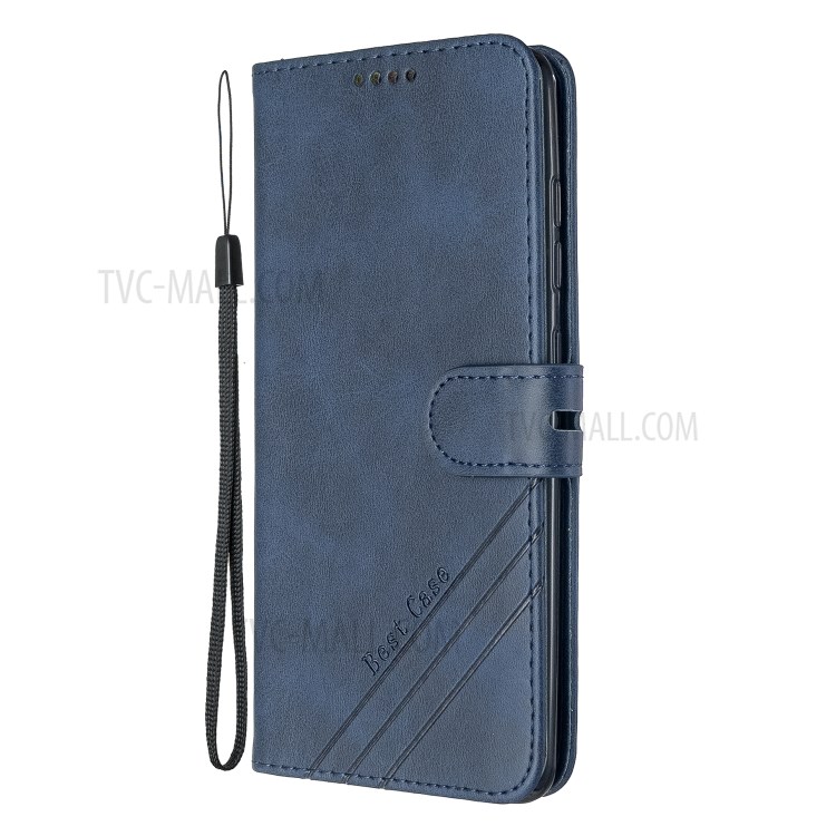 Wallet Leather Stand Case for Samsung Galaxy A51 - Blue-3
