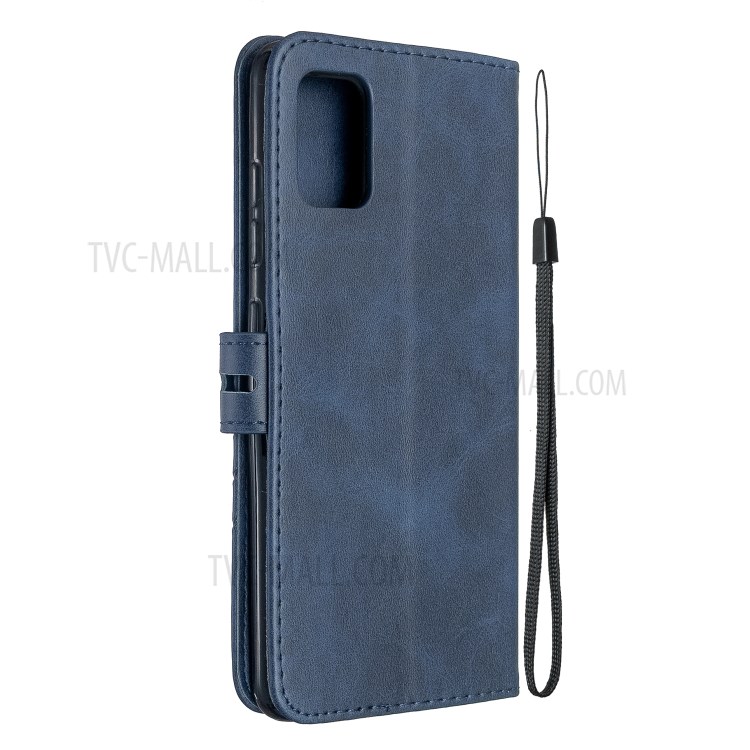 Wallet Leather Stand Case for Samsung Galaxy A51 - Blue-4