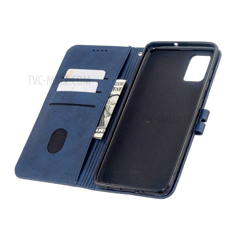 Wallet Leather Stand Case for Samsung Galaxy A51 - Blue-5