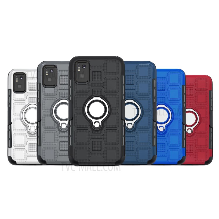 TPU + PC Hybrid Phone Cover with Kickstand for Samsung Galaxy S20 - Black-6