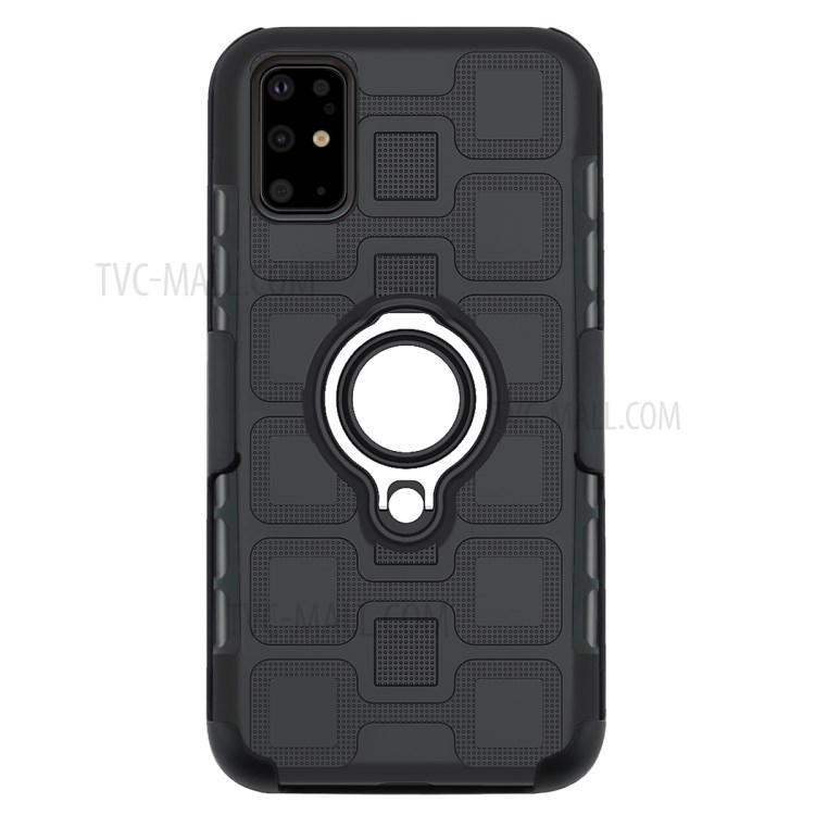 PC+TPU Hybrid Phone Cover with Kickstand for Samsung Galaxy S20 Ultra - Black-2
