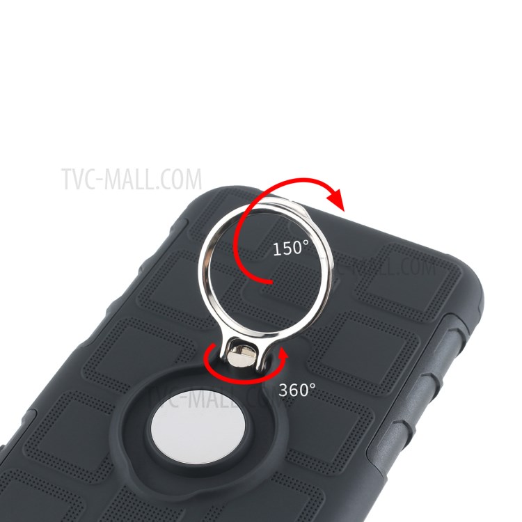 Geometric Pattern TPU PC Hybrid Shell with Kickstand for Samsung Galaxy S20/S11e - Black-6