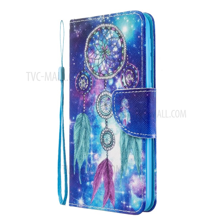Pattern Printing Cross Texture Leather Wallet Stand Case for Samsung Galaxy A20e/A10e - Dream Catcher-3