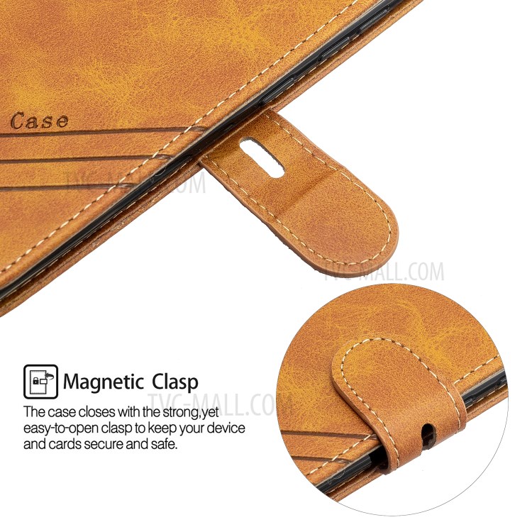 Solid Color Wallet Stand Leather Phone Case for Samsung Galaxy A71 - Brown-8