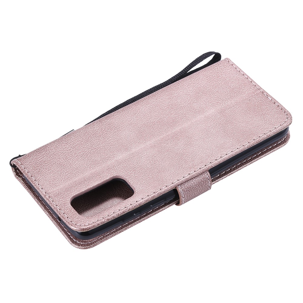 Protection Étui De Téléphone Cellulaire En Cuir Portefeuille Pour Samsung Galaxy S20 - Or Rose-6