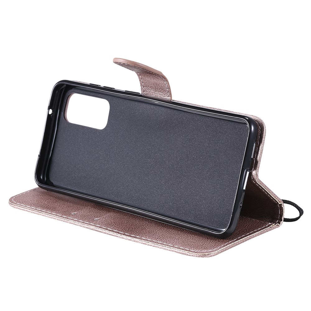 Protection Étui De Téléphone Cellulaire En Cuir Portefeuille Pour Samsung Galaxy S20 - Or Rose-8