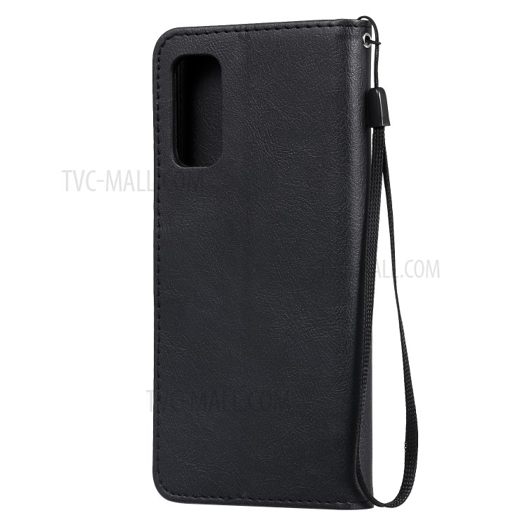 Cell Phone Protection Case with Wallet Leather for Samsung Galaxy S20 - Black-5