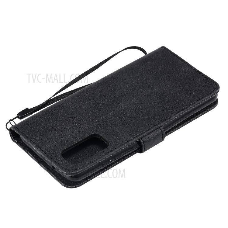 Cell Phone Protection Case with Wallet Leather for Samsung Galaxy S20 - Black-8