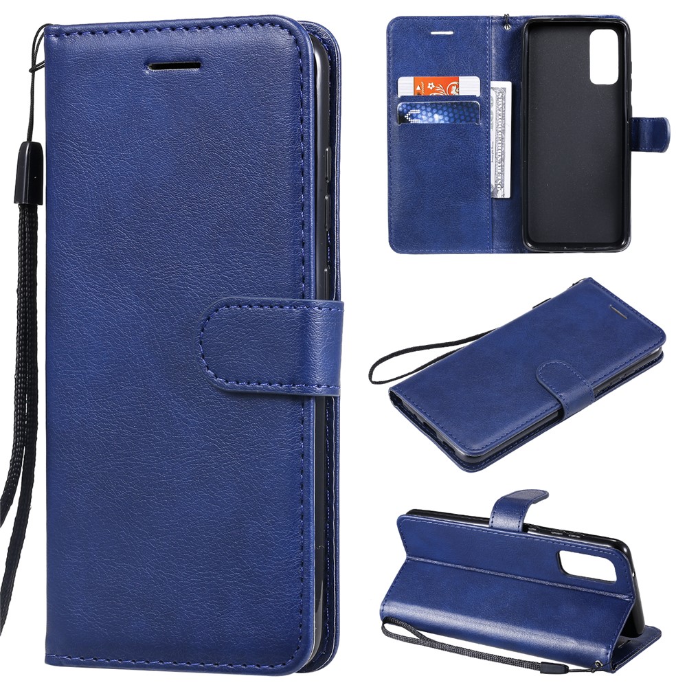 Cell Phone Protection Case with Wallet Leather for Samsung Galaxy S20 - Blue-1