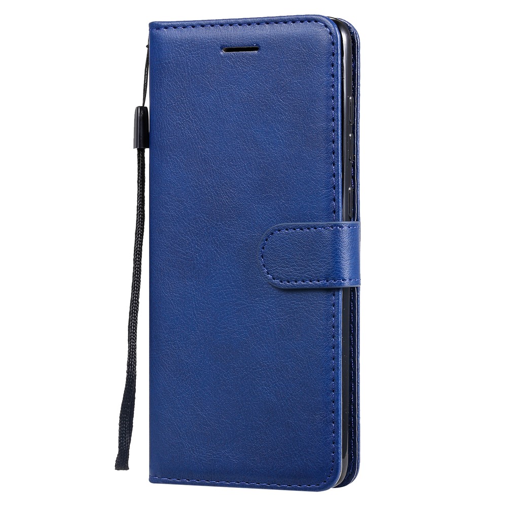 Solid Color Magnetic PU Leather Wallet Phone Case for Samsung Galaxy A71 - Blue-2