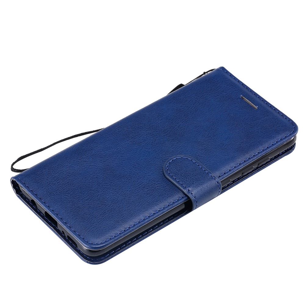 Solid Color Magnetic PU Leather Wallet Phone Case for Samsung Galaxy A71 - Blue-7