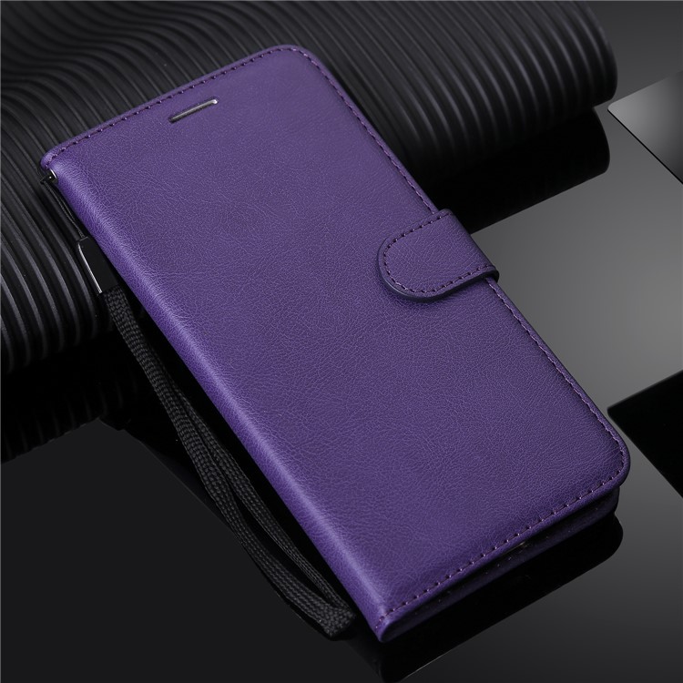 Solid Color Magnetic PU Leather Wallet Phone Case for Samsung Galaxy A71 - Purple-10