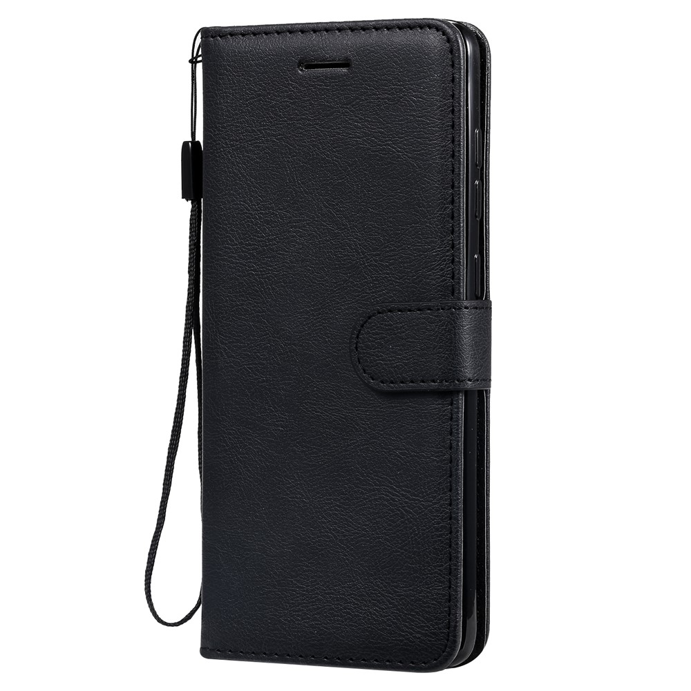 Solid Color Magnetic PU Leather Wallet Phone Case for Samsung Galaxy A71 - Black-4