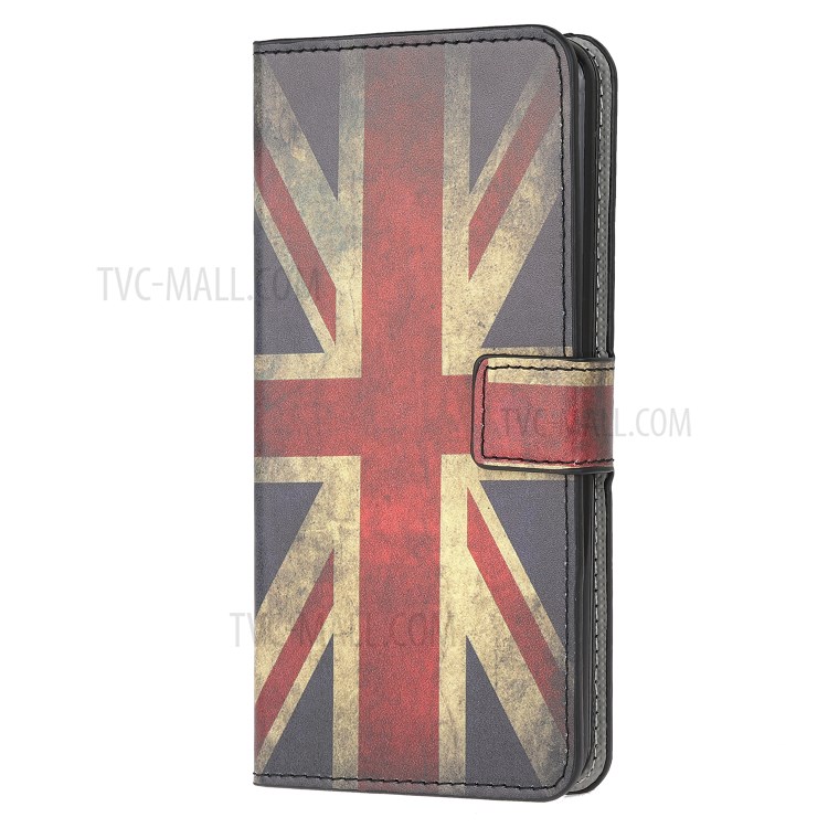 Pattern Printing PU Leather Wallet Stand Phone Casing for Samsung Galaxy A91/S10 Lite/M80s - UK Flag-2