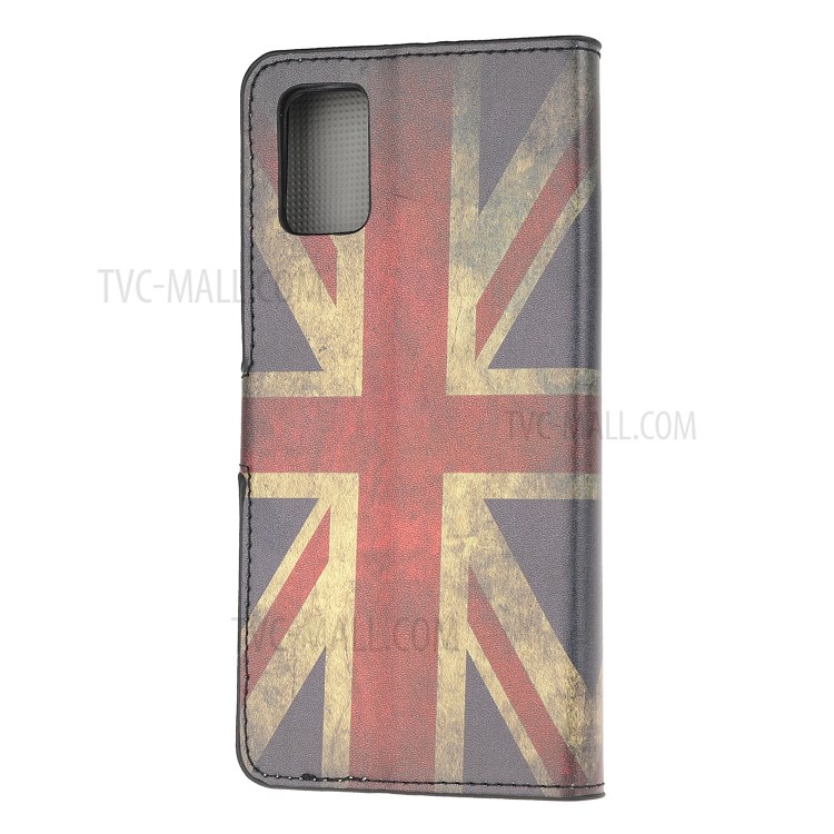 Pattern Printing PU Leather Wallet Stand Phone Casing for Samsung Galaxy A91/S10 Lite/M80s - UK Flag-3