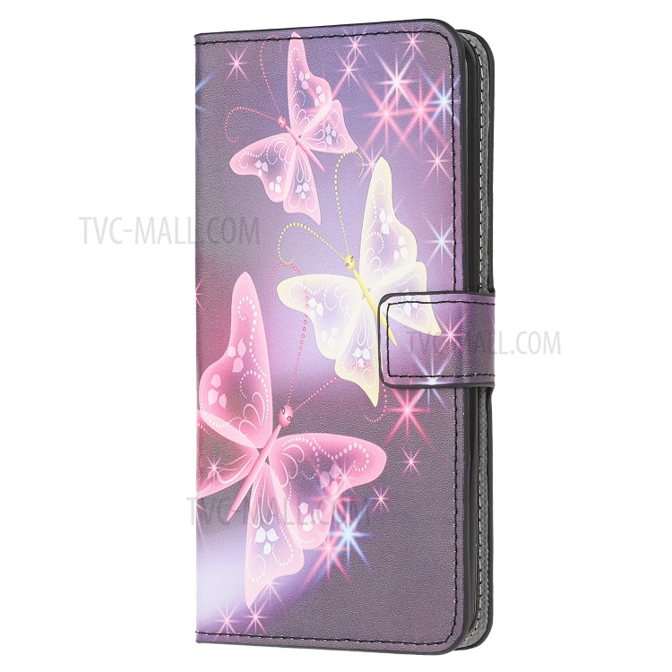 Pattern Printing Wallet Leather Case for Samsung Galaxy A81 / Note 10 Lite / M60s - Shiny Butterfly-2