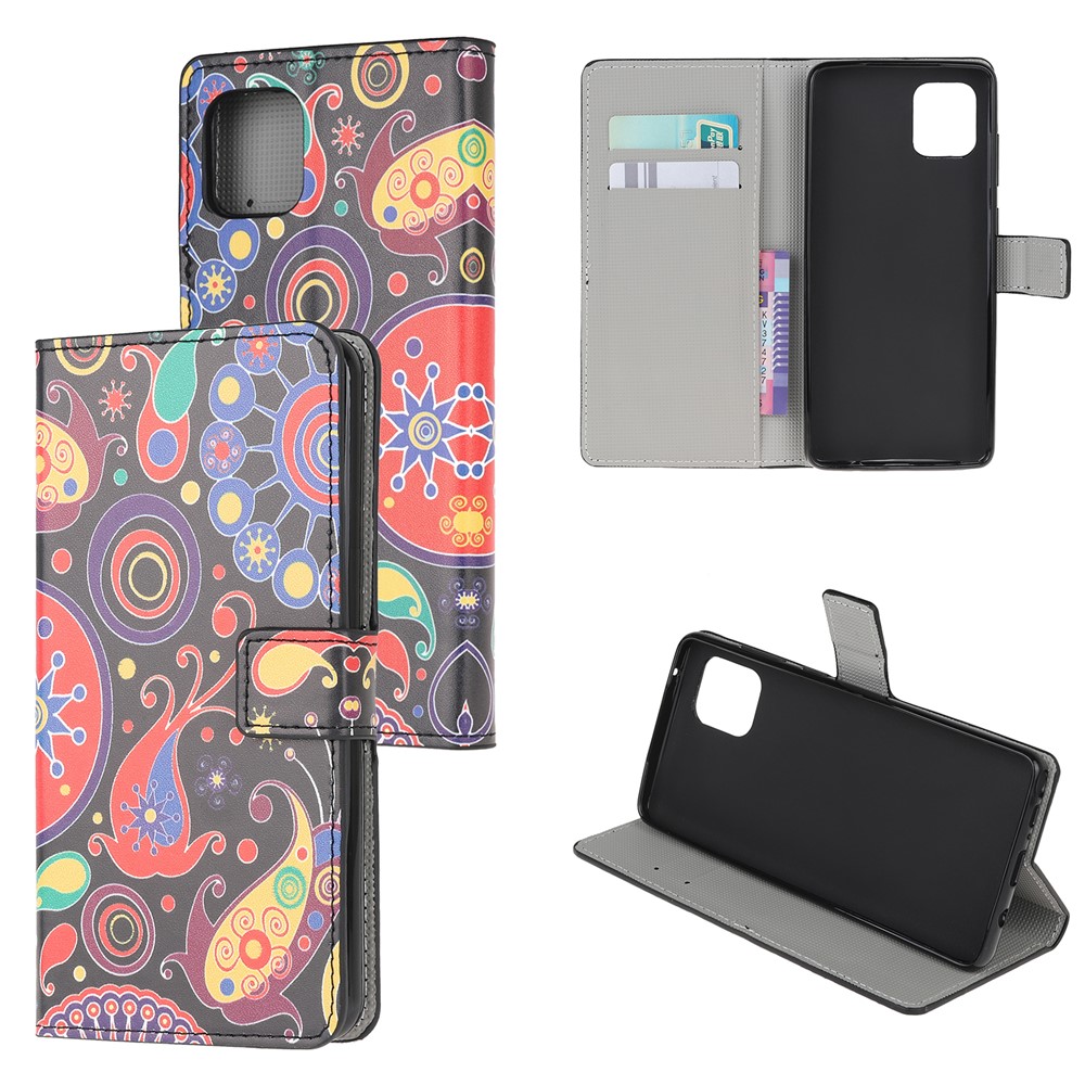 Pattern Printing Wallet Leather Case for Samsung Galaxy A81 / Note 10 Lite / M60s - Paisley Flower-1