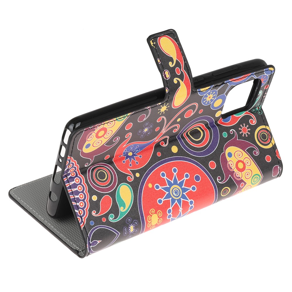 Pattern Printing Wallet Leather Case for Samsung Galaxy A81 / Note 10 Lite / M60s - Paisley Flower-4