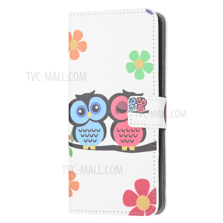 Pattern Printing Wallet Leather Case for Samsung Galaxy A81 / Note 10 Lite / M60s - Couple Owls-2