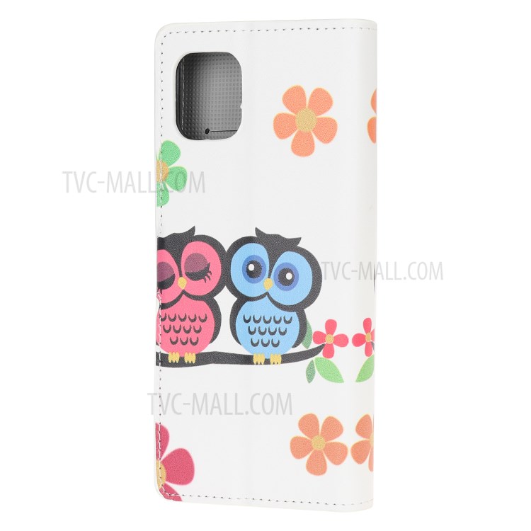 Pattern Printing Wallet Leather Case for Samsung Galaxy A81 / Note 10 Lite / M60s - Couple Owls-3