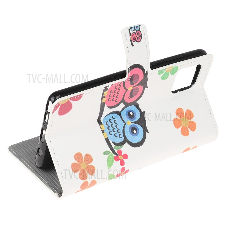 Pattern Printing Wallet Leather Case for Samsung Galaxy A81 / Note 10 Lite / M60s - Couple Owls-4