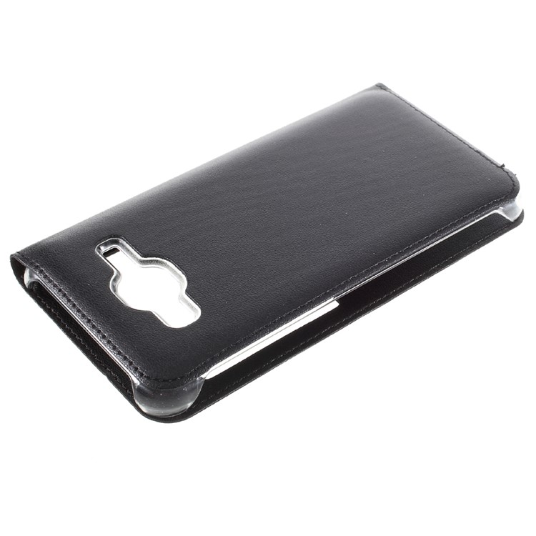 Window View Leather Flip Case for Samsung Galaxy J3 / J3 (2016) - Black-4