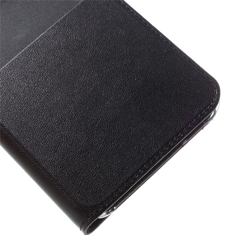 Window View Leather Flip Case for Samsung Galaxy J3 / J3 (2016) - Black-6