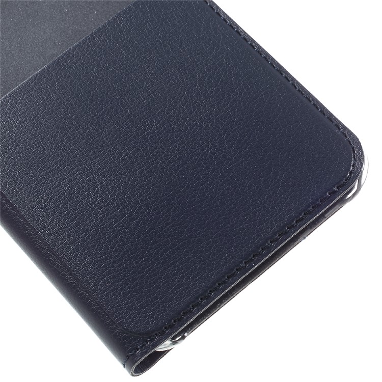 Window View Leather Flip Case for Samsung Galaxy J3 / J3 (2016) - Dark Blue-6
