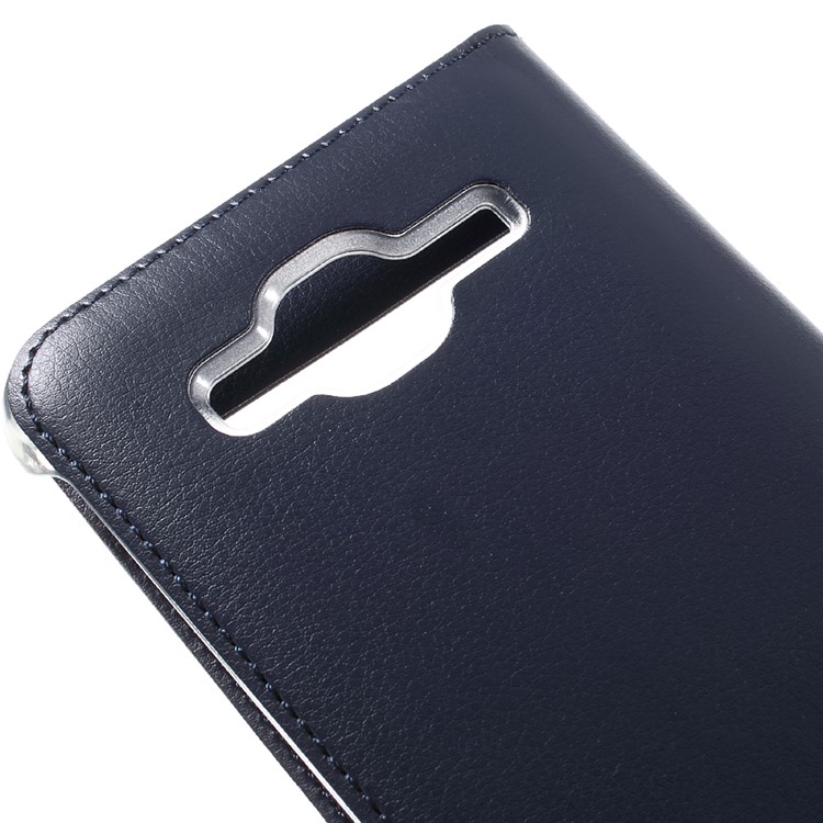 Window View Leather Flip Case for Samsung Galaxy J3 / J3 (2016) - Dark Blue-7