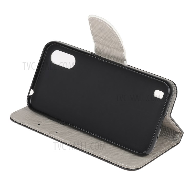 Motif D'impression Téléphone Portable Porte-monnaie En Cuir Croix Texture Couvrant Le Cas Pour Samsung Galaxy A01 - Ne Touchez Pas Mon Téléphone-5