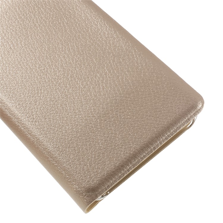 Litchi Card Holder Leather Case for Samsung Galaxy J3 (2016) / J3 - Gold-7