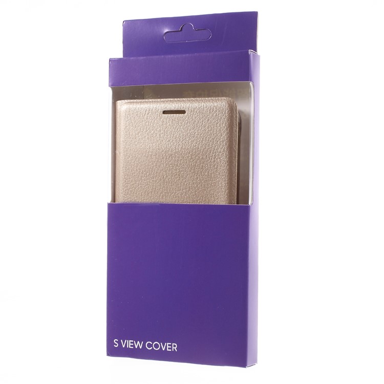 Litchi Card Holder Leather Case for Samsung Galaxy J3 (2016) / J3 - Gold-9