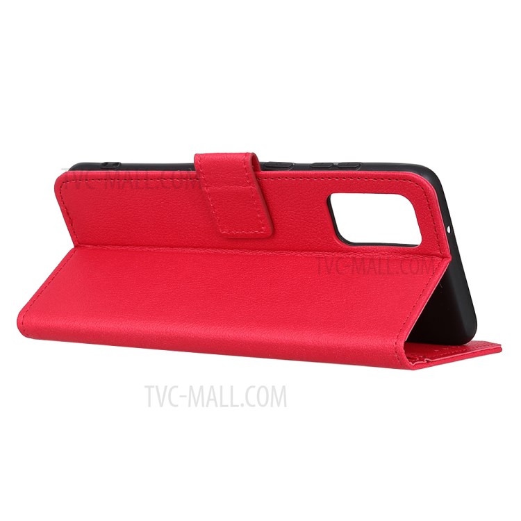 Litchi Surface Wallet Stand Leather Phone Shell for Samsung Galaxy S20 Ultra - Red-9