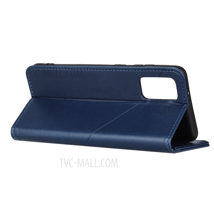 PU Leather Cover Wallet Stand Mobile Protective Shell for Samsung Galaxy S20 Ultra - Blue-8