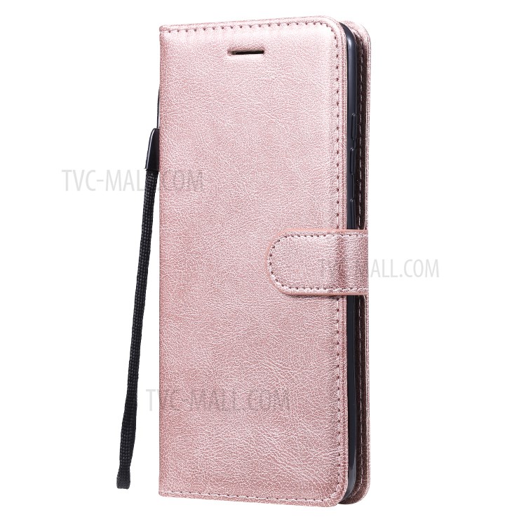 Pure Color Wallet Leather Phone Case for Samsung Galaxy S20 Ultra - Rose Gold-2