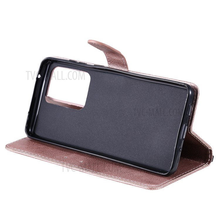 Pure Color Wallet Leather Phone Case for Samsung Galaxy S20 Ultra - Rose Gold-6