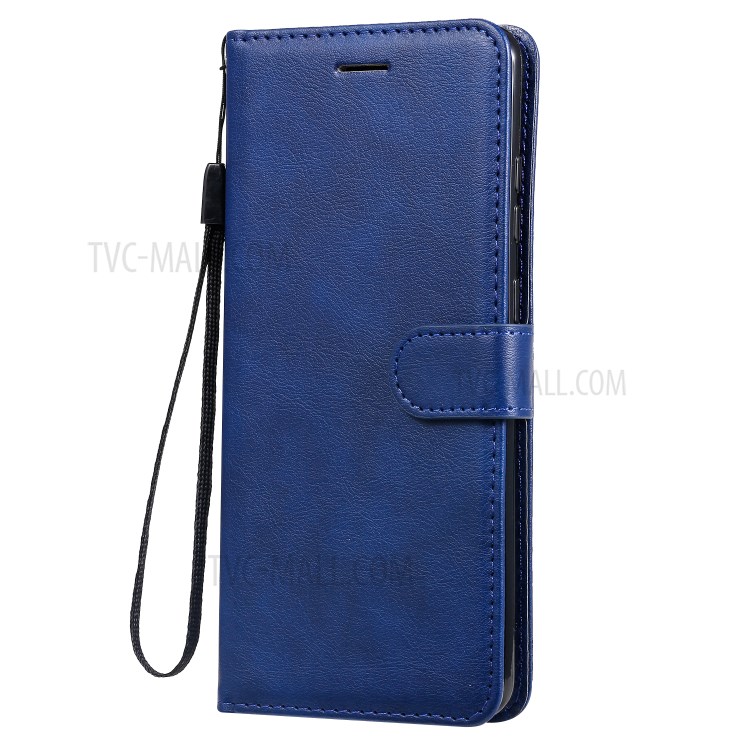 Pure Color Wallet Leather Phone Case for Samsung Galaxy S20 Ultra - Blue-2