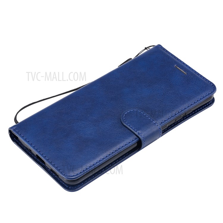 Pure Color Wallet Leather Phone Case for Samsung Galaxy S20 Ultra - Blue-7