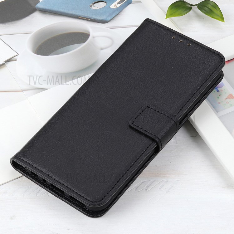 Litchi Skin Leather Stand Case with Card Slots for Samsung Galaxy S20 - Black-10