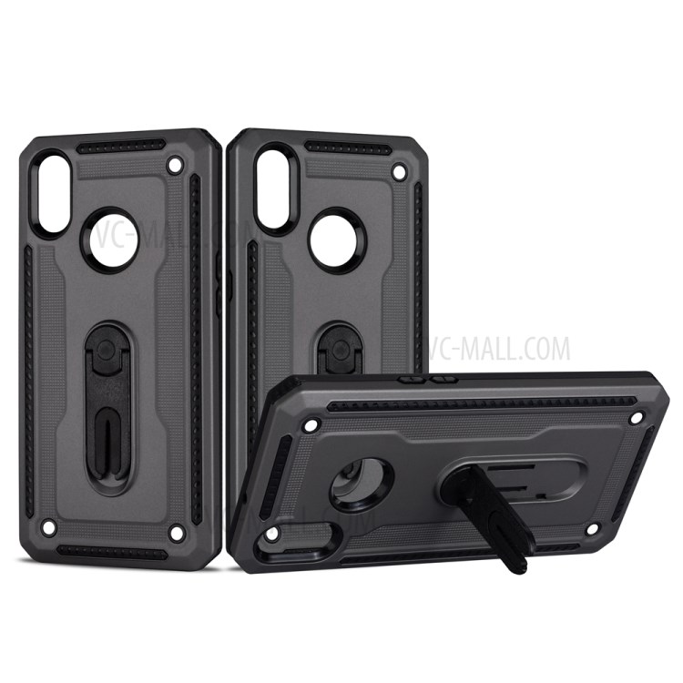 Air Outlet Kickstand PC + TPU Hybrid Phone Case for Samsung Galaxy A10s - Grey-1