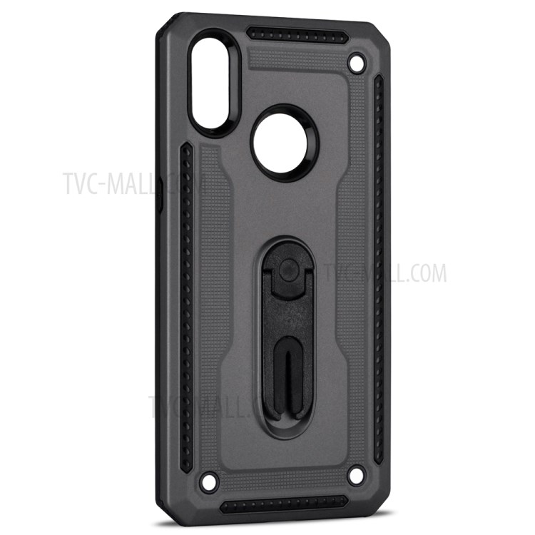 Air Outlet Kickstand PC + TPU Hybrid Phone Case for Samsung Galaxy A10s - Grey-2