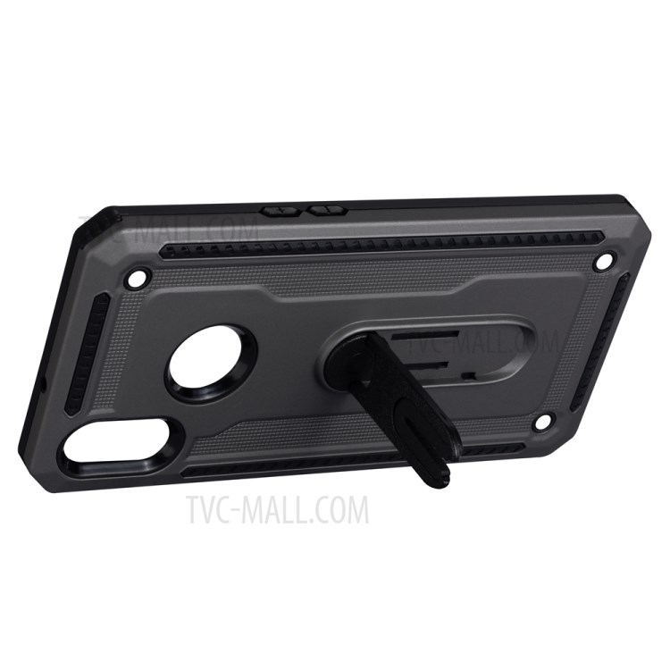 Air Outlet Kickstand PC + TPU Hybrid Phone Case for Samsung Galaxy A10s - Grey-4