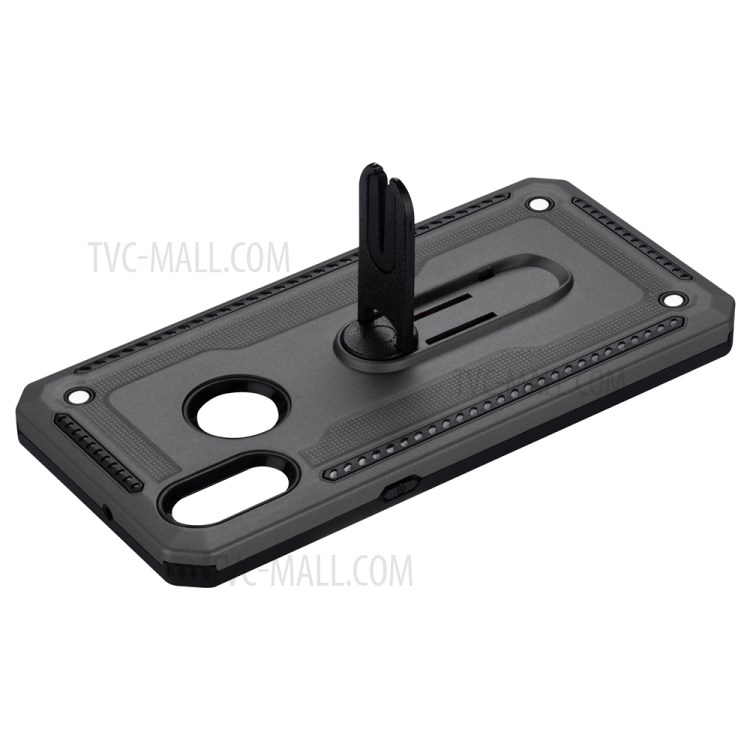 Air Outlet Kickstand PC + TPU Hybrid Phone Case for Samsung Galaxy A10s - Grey-5
