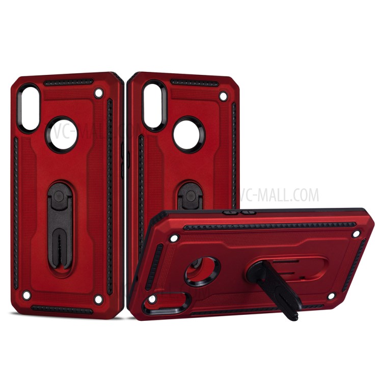Air Outlet Kickstand PC + TPU Hybrid Phone Case for Samsung Galaxy A10s - Red-1