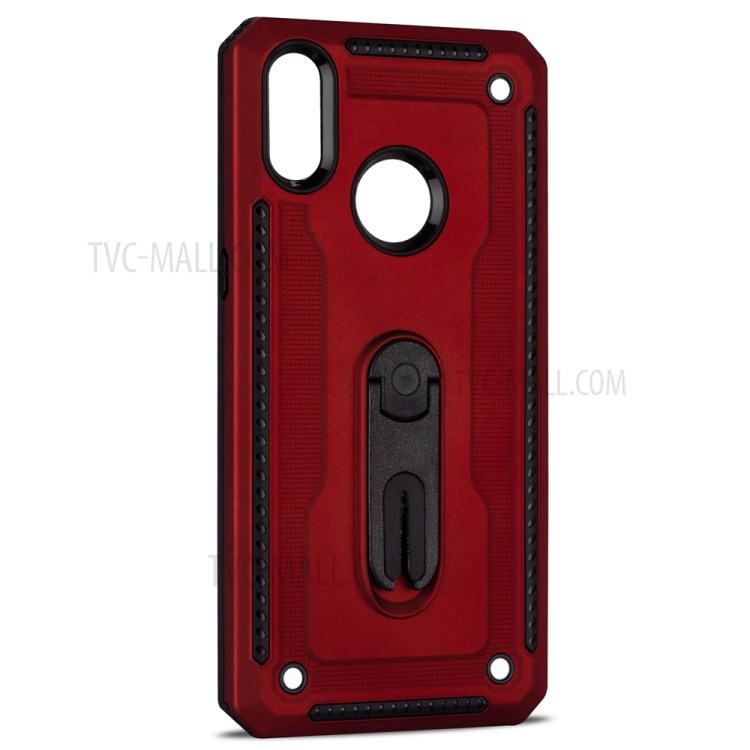 Air Outlet Kickstand PC + TPU Hybrid Phone Case for Samsung Galaxy A10s - Red-2