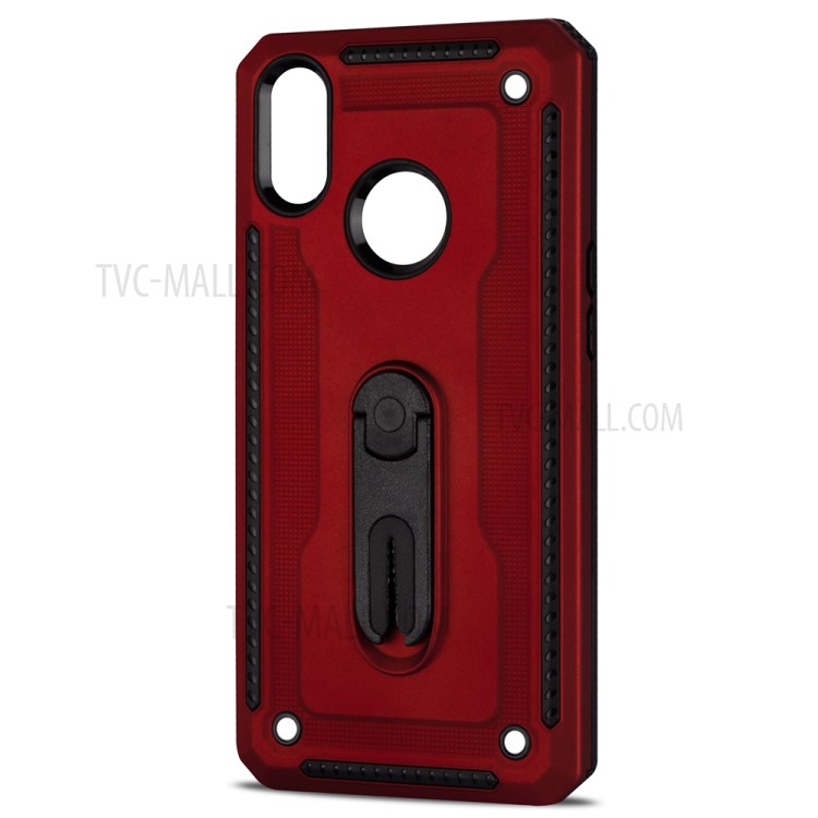 Air Outlet Kickstand PC + TPU Hybrid Phone Case for Samsung Galaxy A10s - Red-3