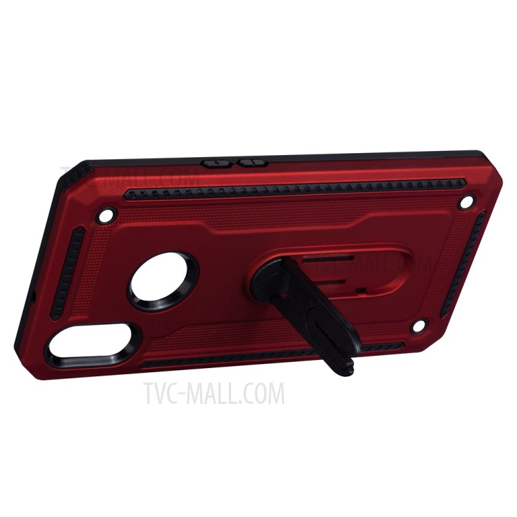 Air Outlet Kickstand PC + TPU Hybrid Phone Case for Samsung Galaxy A10s - Red-4